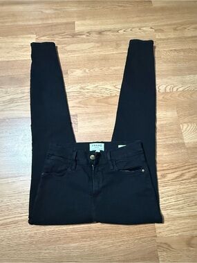 Frame Denim Black Skinny Jeans - Sleek High-Rise Stretch